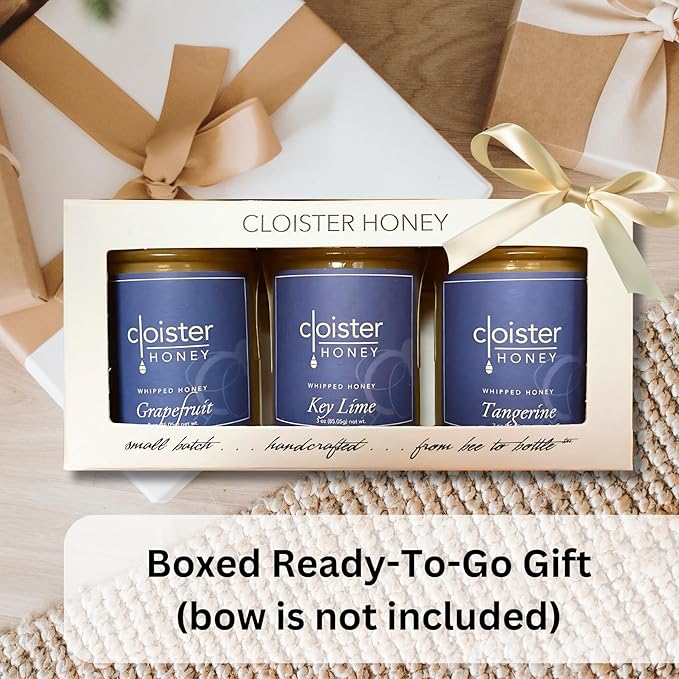 Cloister Honey Trios - Citrus (3 x 3 oz) | Hand Crafted | Raw Artisan Honey | 100% Pure, Raw & Unfiltered | All Natural | Made in USA |