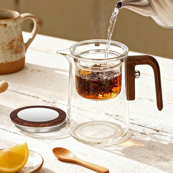 MACTANO Enchant Tea Pot, Magic Witchcraft Enchanted Glass Teapot with Strainer -800ML