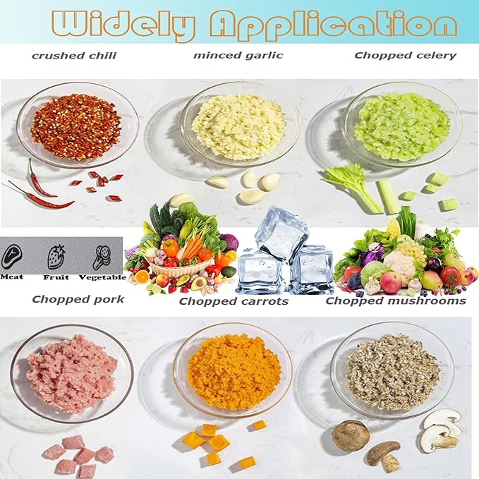 220V 2200W Commercial Food Crusher Electric Food Shredder Stainless Steel Food Grinder Chopper Mixer for Meats Vegetables Fruits Ice