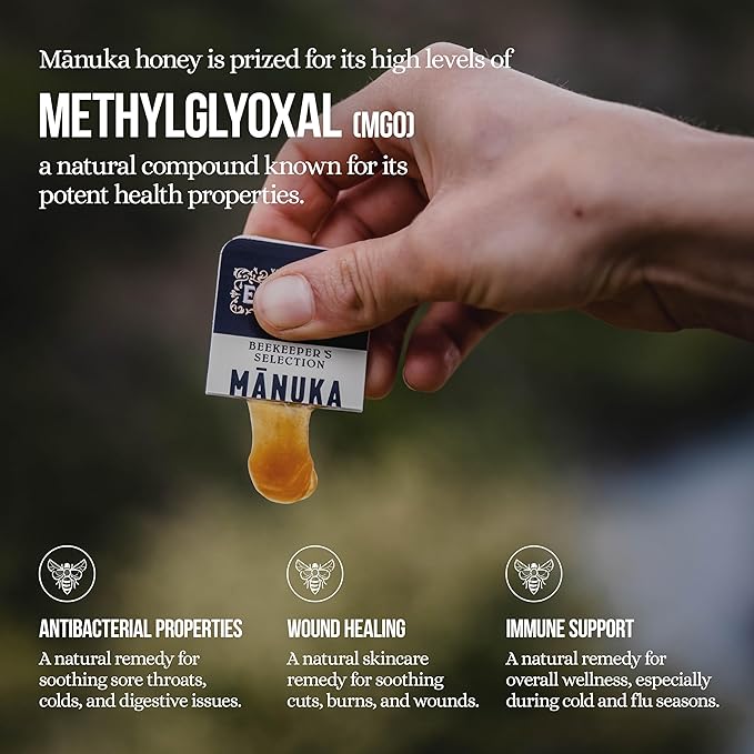 Manuka Emporium Raw Manuka Honey Packets On-the-Go MGO263+ (UMF 10+ Equiv.) 72 x 0.18oz Snap-Packets | Certified & Authentic | Harvested & Packed in New Zealand