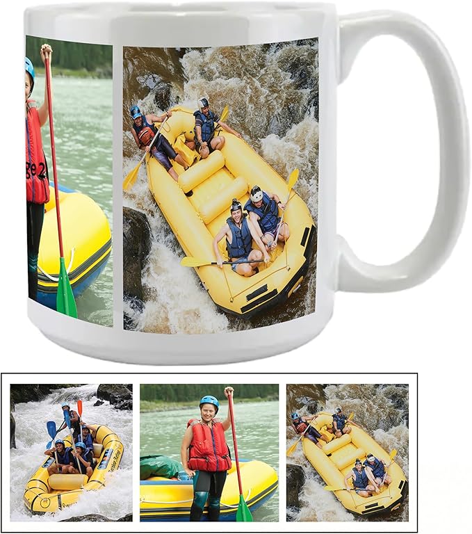 Custom Photo Ceramic Coffee Mug, Jumbo Sized-20oz, Glossy or Matte Finish (3 Images)