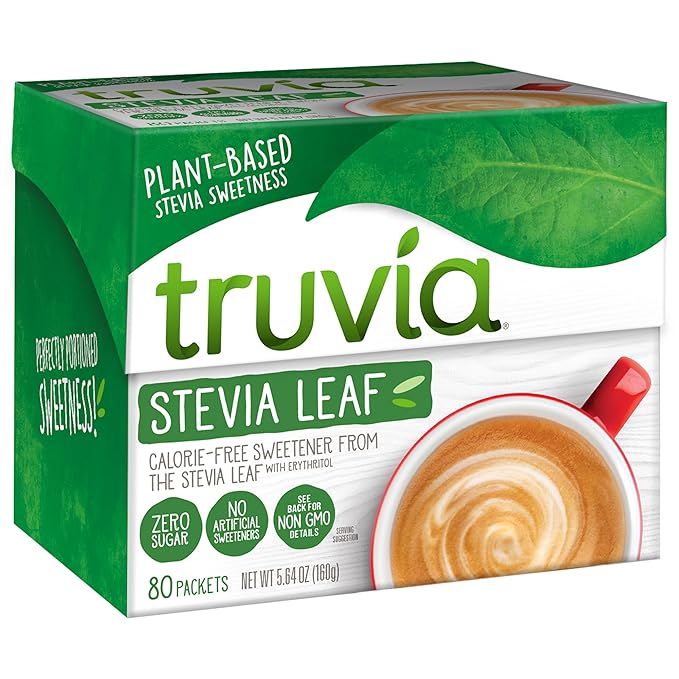 Truvia® Calorie-Free Sweetener Stevia Leaf Packets, 80 Count (5.64 oz Carton)