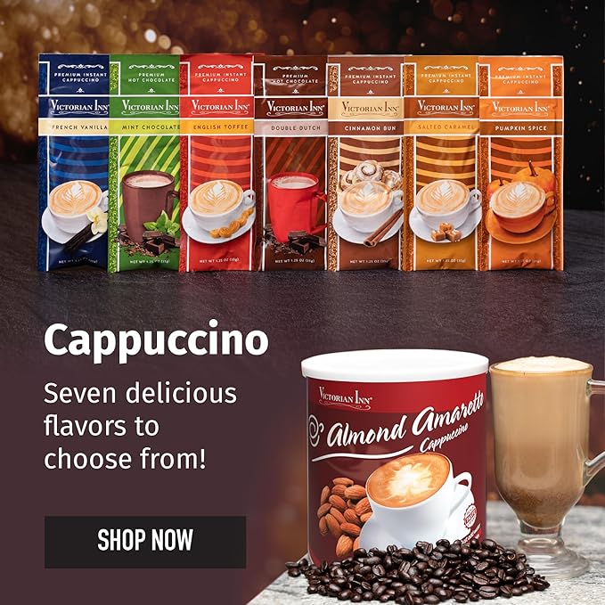 Victorian Inn Instant Cappuccino, Almond Amaretto, 2 Pound (Pack of 6)