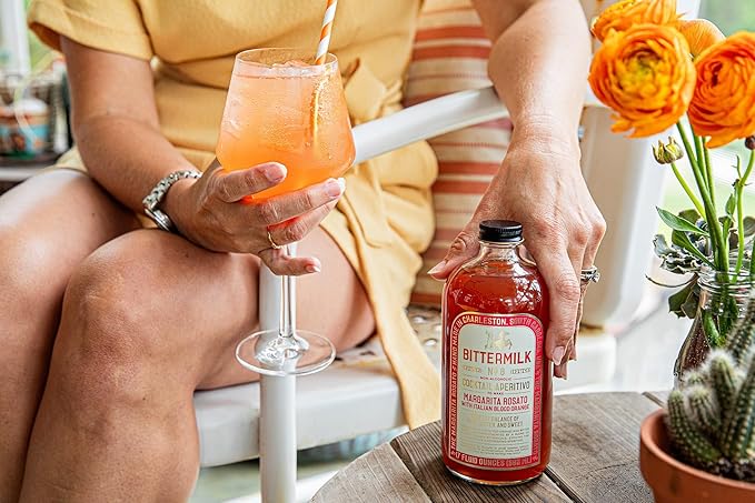 Bittermilk No.8 Italian Blood Orange Margarita Mix - Craft Cocktail Mixer – Perfect Syrup for Margaritas and Spritz, 17oz