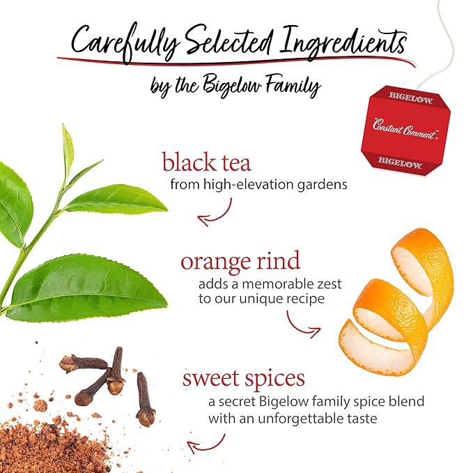 Bigelow Tea Constant Comment Caffeinated Black Tea Bags, 40 Count, Pack of 6