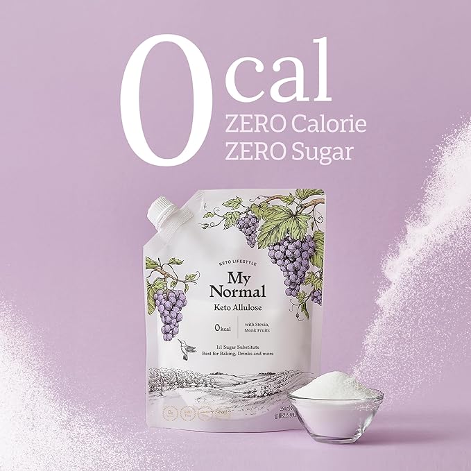 My Normal Keto Allulose 17.1 fl oz + Keto Allulose 16 oz w/Allulose, Monk Fruit and Stevia Blend | Zero Calorie Sweetener, 1:1 Sugar Substitute, Gluten Free, No Erythritol & Glycemic Impact, Zero Cal