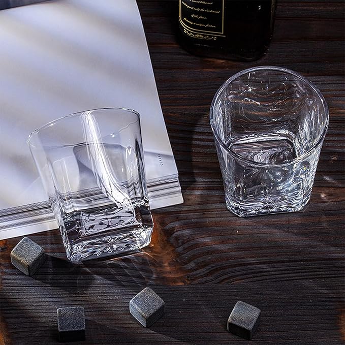 Personalized Whiskey Gifts - 11 oz Engraved Bourbon Glass Present - Custom Whiskey Glass in Wooden Box (Anniversary Design)