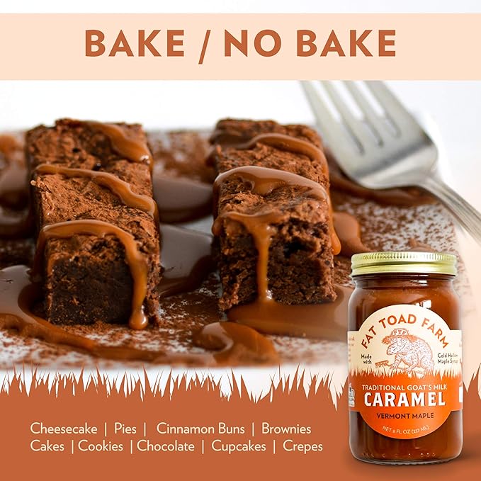 Fat Toad Farm Traditional Goat’s Milk Caramel Sauce/Cajeta, Vermont Maple, Gluten Free, 8 fl oz