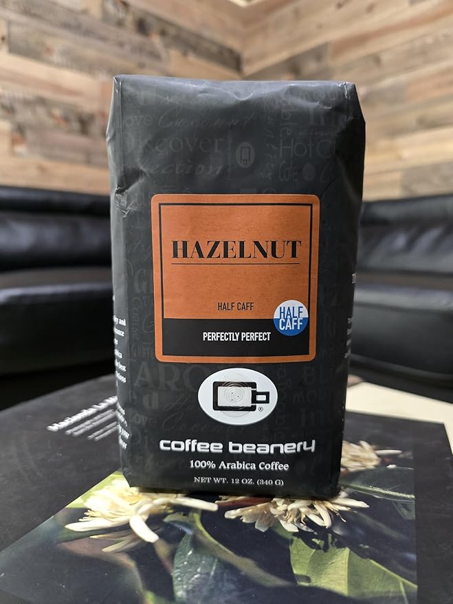 Half Caff Hazelnut Flavored Coffee | 12oz Whole Bean | 100% Specialty Arabica