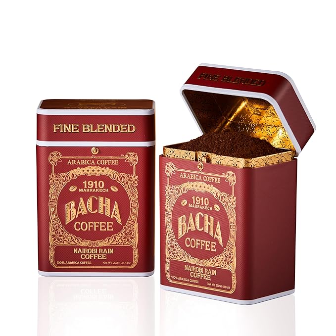 Bacha Coffee | Nairobi Rain Fine Blended Signature Nomad Collection, 100% Arabica Specialty Coffee, Whole & Ground Beans Bundle