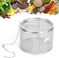 Seasoning Strainer Large Stainless Steel Tea Infuser, sieve fine mesh with Extended Chain Hook for Brew Loose Leaf Tea, Seasonings Cooking, Ice Cube