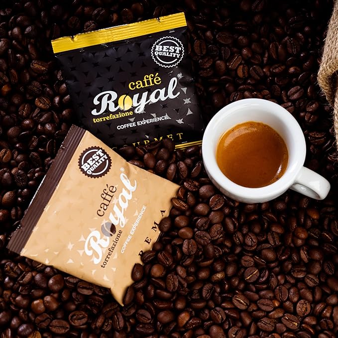 Royal Caffé Italian Coffee Beans – 100% Arabica, Medium Roast, Smooth & Aromatic with Notes of Caramel, Fruit & Vanilla, Whole Bean, Freshly Roasted Gourmet Coffee, 2.2 lbs (1000g), Made in Italy