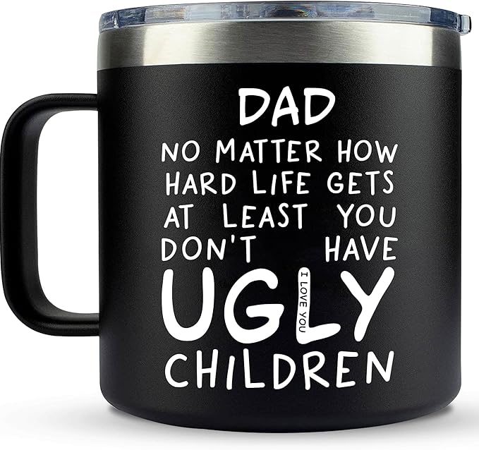 Christmas Gifts for Dad, Men - Gifts for Dad from Daughter, Son - Dads Birthday Gift Ideas, Happy Birthday gifts for Dads, Fathers - Best Dad Ever Gift, Present for dads - 14 Oz dad Mug