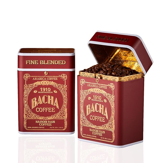 Bacha Coffee | Nairobi Rain Fine Blended Signature Nomad Collection, 100% Arabica Specialty Coffee, Whole & Ground Beans Bundle