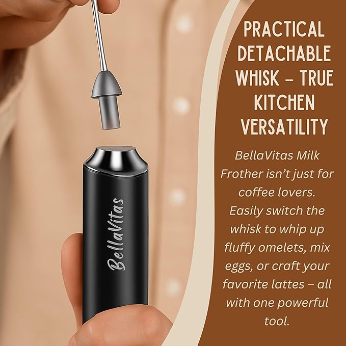 Milk Frother Handheld Rechargeable 3-Speed Electric Frother Wand Whisk Foam Maker Drink Mixer with Stand, 2 Whisks, Spice Shaker, Art Stencils, Art Pen for Coffee Latte, Cappuccino, White