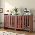Buffet Cabinet with Storage with 2 Doors, Sideboard Coffee Bar Cabinet for Kitchen with Adjustable Shelf, Dining Room,Living Room(2, Walnut, 27.6''w)