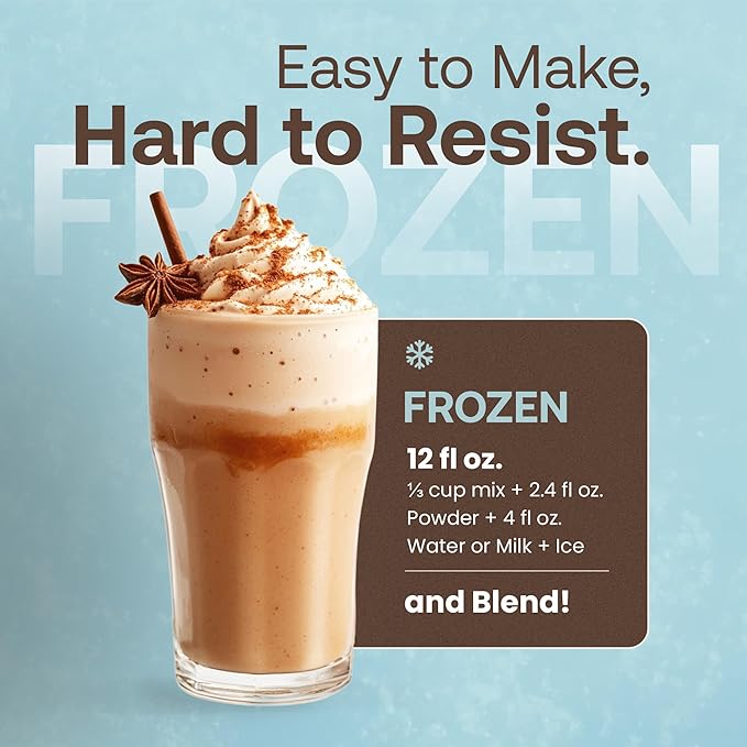 Dr. Smoothie Café Essentials Spiced Chai – No Artificial Colors, Flavors, or Sweeteners – Shelf Stable – 116mg of Caffeine per Serving – Great for Hot, Iced, & Frozen Frappes (3.5 lb Bag, 26 Servings)