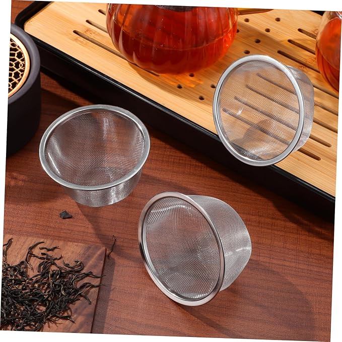 Kichvoe 4pcs Stainless Steel Tea Infuser Teapot Insert Tea Filter Fine Mesh Strainer for Daily Brewing
