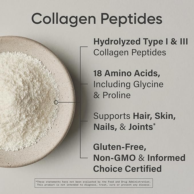 Sports Research Collagen Peptides - Hydrolyzed Type 1 & 3 Collagen Powder Protein Supplement for Healthy Skin, Nails, & Joints - Easy Mixing Vital Nutrients & Proteins, Collagen for Women & Men