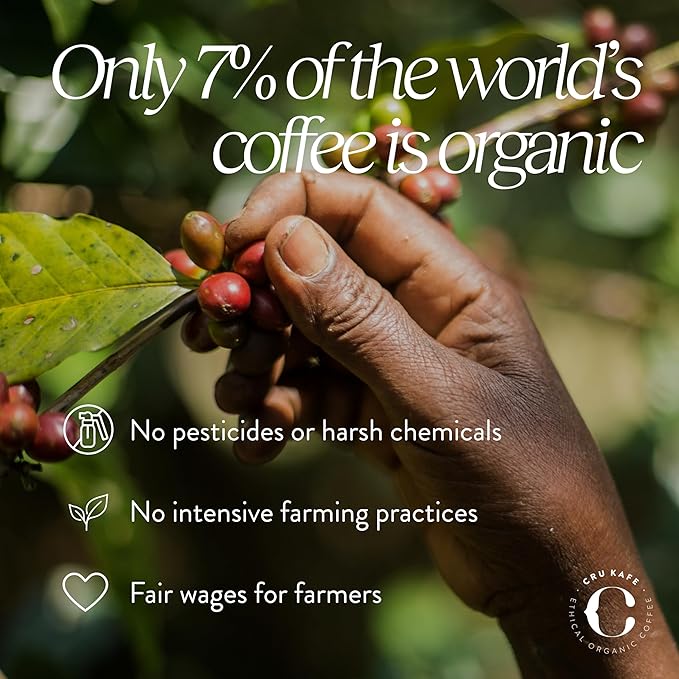 Cru Kafe Strong Espresso USDA Organic Espresso Coffee Capsules (50 Pods) Fairtrade Coffee Pods Compatible with Nespresso Original Line and Pixie Machines
