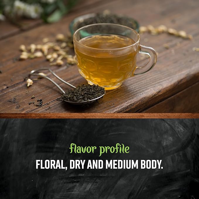 Frontier Co-op Organic Fair Trade Jasmine Green Tea, 1-Pound Bulk, Delicate Loose Leaf Green Tea, Floral, Dry & Medium Bodied