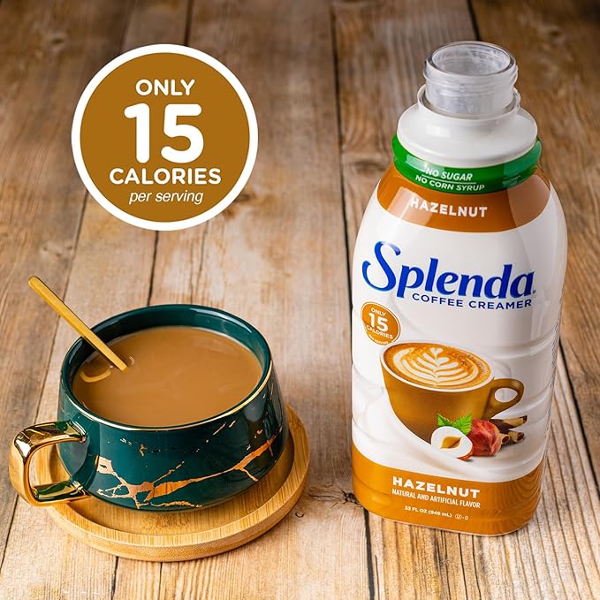 SPLENDA Sugar Free Hazelnut Coffee Creamer, 32 Fl Oz (Pack of 6)