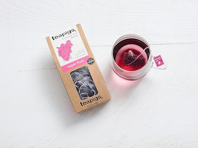 Teapigs Super Fruit Tea Made With Whole Fruit (6 Packs of 15 Tea Bags)
