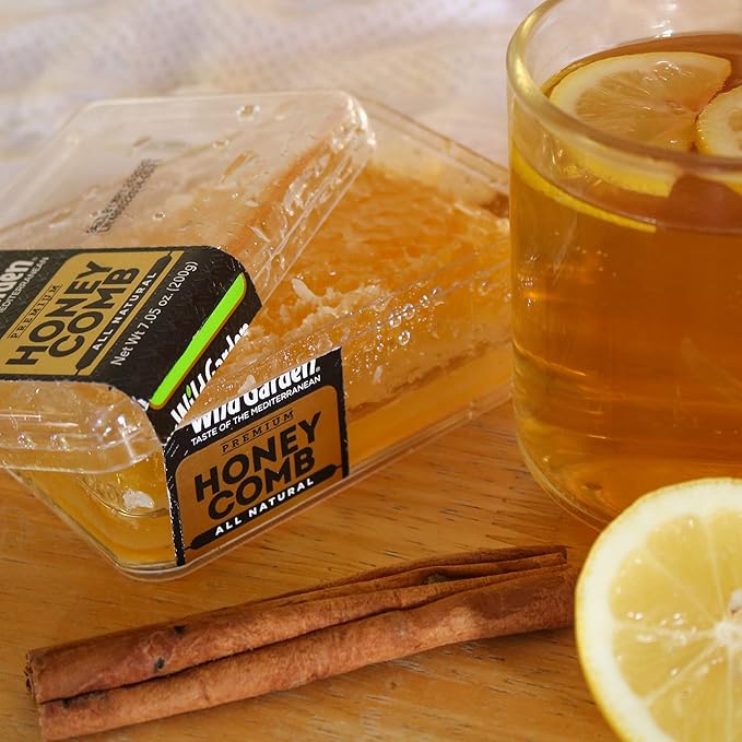 Wild Garden 100% Pure Raw Gourmet Honeycomb, 100% All-Natural, No Additives, No Preservatives, Fresh From The Farm! 7.05 oz Pack of 1