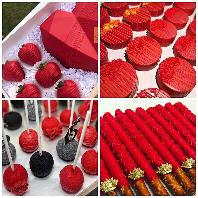 Red Oil Based Food Coloring – 2 fl oz Professional Grade Concentrated Oil Food Dye for Melting Chocolate, Candy Melts, Cake Pops, Strawberries & Baking