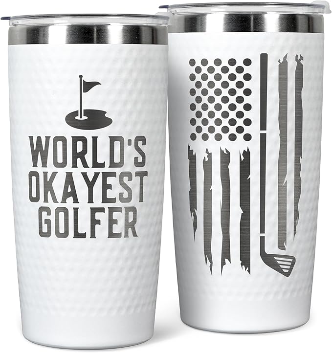 Golf Gifts for Men, Grandpa, Uncle, Golfer, Boss, Dad, Husband, Him, Boyfriend - Grandpa Uncle Gifts - Birthday, Christmas Gift for Golfers Men - 20 Oz Worlds Golfer Tumbler for Mens