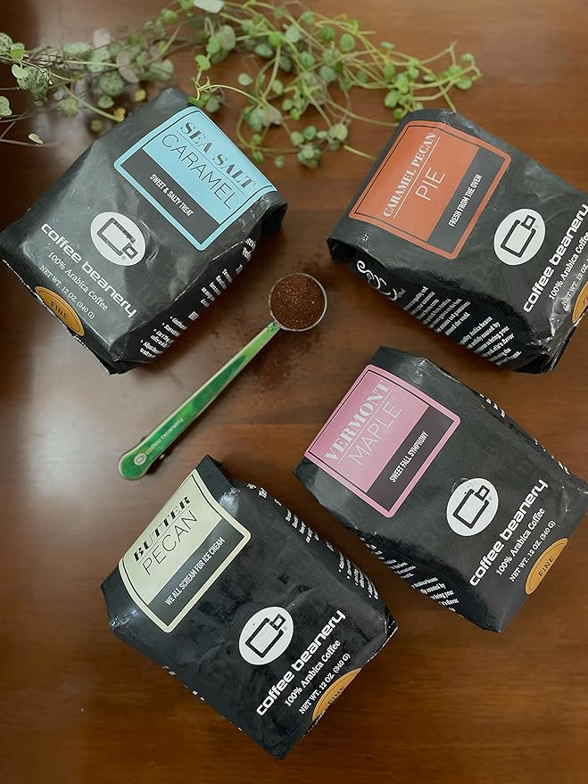 Caramel Pecan Pie Flavored Coffee, Specialty Arabica Coffee, Medium Roast, 12 ounce, Automatic Drip (Ground)