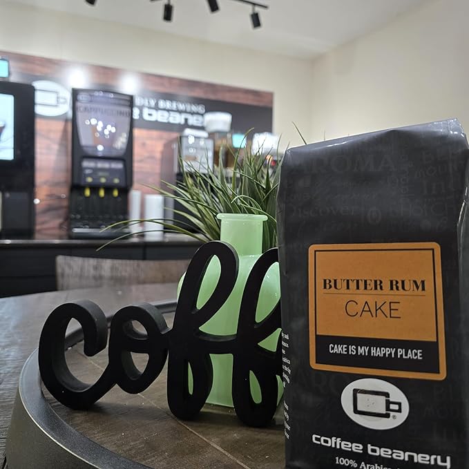 Butter Rum Cake Flavored Coffee, Specialty Arabica Coffee, Medium Roast, 12 ounce, Very Fine