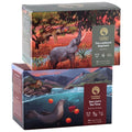 Blooms & Leopard Exotic Tea Duo | Sea Lion’s Tea Time (Cardamom, Clove, Cinnamon, Ginger & Pepper) + Laidback Elephant (Rooibos, Apple, Lemongrass, Lemon & Coconut) | Spiced Black Tea & Calming Herbal