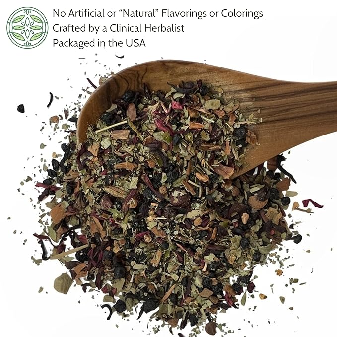Organic Heart Calm Tea 4 oz. (113g), Blood Pressure Tea to Maintain Healthy Pressure, Circulation Balance, Delicious Tasting, USDA Certified Organic, Cut & Sifted