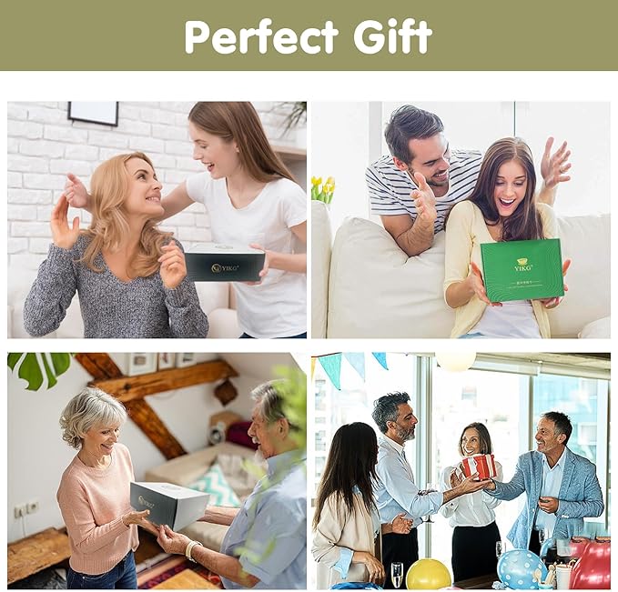 Matcha Kit - 8 Pcs Matcha Set Whisk and Bowl, Matchas Tea Set with Bamboo Whisk(Chasen), Mottled Green Matchas Kit for Macha Lover, Ideal Gift Christmas, Birthday, Anniversary (Mottled Green)