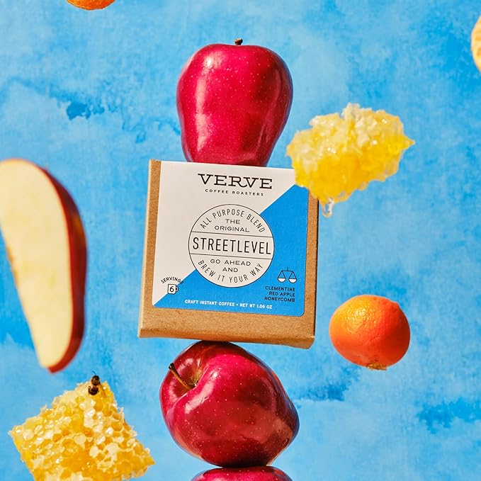 Verve Coffee Roasters Craft Instant Coffee Streetlevel Blend | French Medium Roast, Ground, Hand-Roasted | Enjoy Hot or Cold | Up to 6 Servings