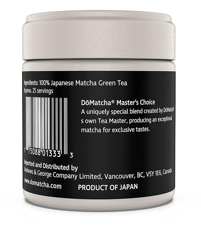 DoMatcha Master's Choice Ceremonial Finest Matcha Green Tea Powder 30g, 25 Servings - Kyoto-Crafted Matcha with Rich Taste, Vibrant Green Color, Ideal for Lattes, Smoothies & Baking, Kosher Certified