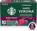 Starbucks K-Cup Coffee Pods, Dark Roast Hot or Iced Coffee, Caffè Verona, 10 Keurig Pods