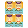 Yogi Tea Purely Peppermint Tea - 16 Tea Bags per Pack (4 Packs) - Caffeine-Free, Organic Peppermint Tea Bags - Offers Digestive Support - Made from Organic Peppermint Leaves