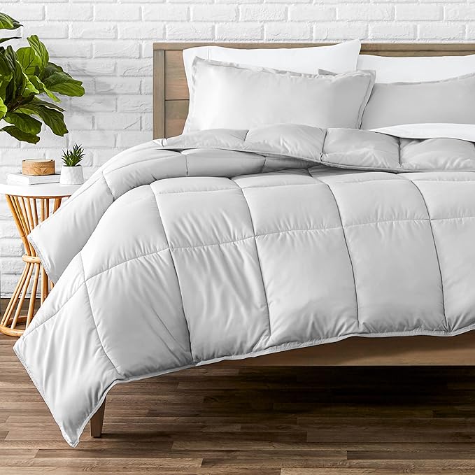 Bare Home Comforter Set - Oversized Queen Size - Ultra-Soft - Goose Down Alternative - Premium 1800 Series - All Season Warmth (Oversized Queen, Cloud Grey)