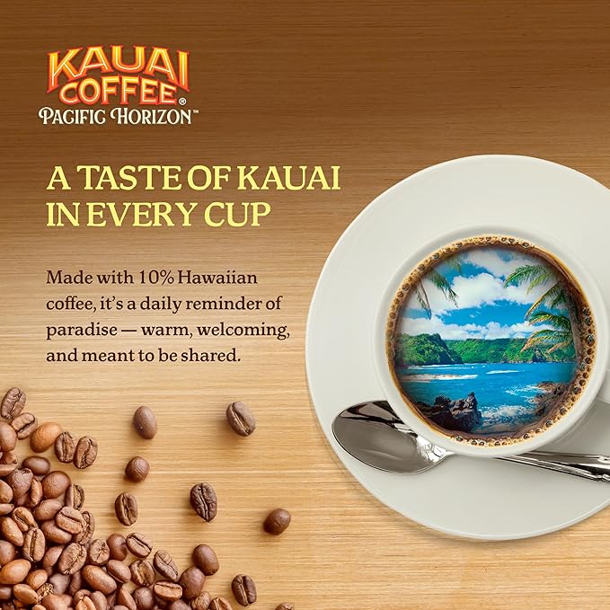 Kauai Coffee Espresso Pods Compatible with Nespresso Original Coffee Makers – Arabica Coffee, 10% Hawaiian – Dark Roast, Rich Cocoa & Smoky Finish – Poipu Beach, 4 Packs of 10 Espresso Pods