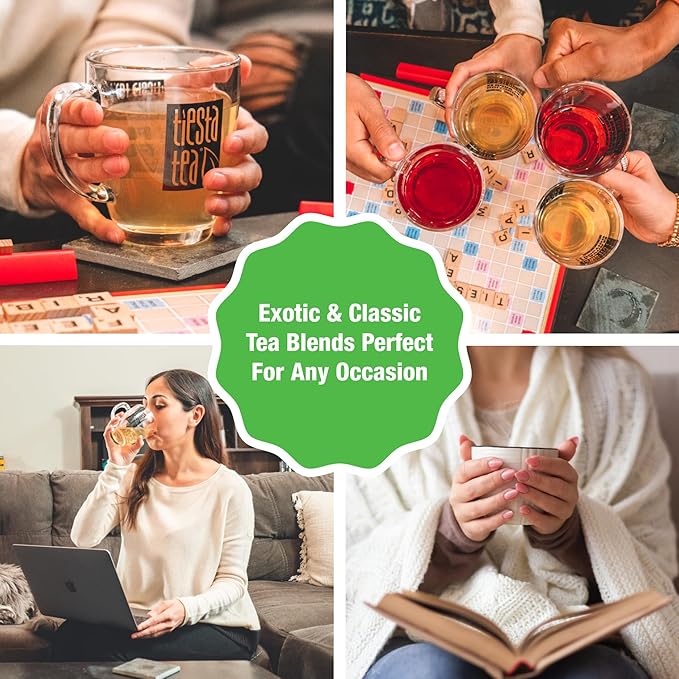 Tiesta Tea - Peaches N' Green, Loose Leaf, Smooth Peach Green Tea, Premium Medium Caffeinated Blend, Make Hot or Iced, Brews Up to 25 Cups, 2.0 Ounce Resealable Pouch