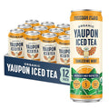 Freedom Fluid Organic Yaupon Iced Tea – Tangerine Mint | Herbal Tea Drink | Lightly Sweetened, Low Sugar, Low Calories, Real Brewed Tea, Clean Ingredients, Antioxidant Rich, Natural Caffeine, 12 Pack (12 oz cans)