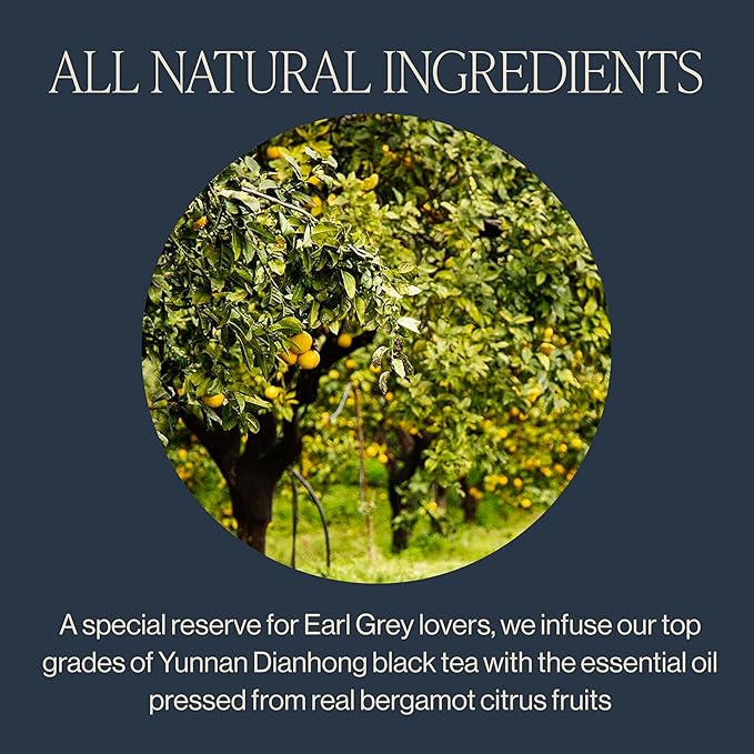 Rishi Tea Earl Grey Supreme Tea - Organic, Caffeinated Loose Leaf Tea with Bergamot Oil and Top Grade Yunnan Black Tea - 4 Ounces, 12+ Servings