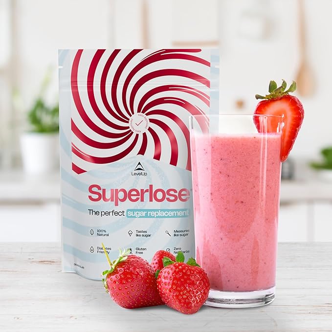Superlose | The Superior Allulose | Keto Sugar Alternative | 100% Natural No Bitter Aftertaste | Zero Net Carb Sweetener | Ketogenic and Diabetic Approved Sugar Replacement (12oz)