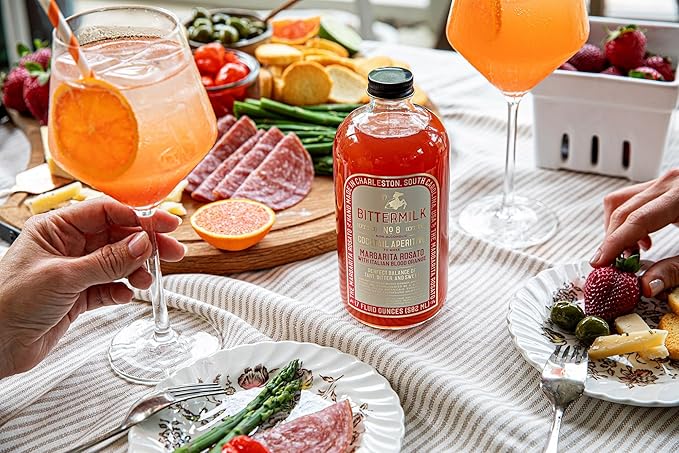Bittermilk No.8 Italian Blood Orange Margarita Mix - Craft Cocktail Mixer – Perfect Syrup for Margaritas and Spritz, 17oz