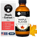 Natural Maple Extract for Baking, Ice Cream, Drinks, and Candy - 2 oz - Water-Soluble - By Harvest Moon Delights - Flavoring, Flavor