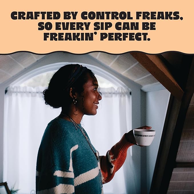 Control Freak Coffee Lightly Buzzed – 25% Caffeine Whole Bean Coffee (32 Oz) | Low Caffeine Coffee with Smooth, Full Flavor for Jitter-Free Energy | Sugarcane Decaf, Freshly Roasted Coffee Beans