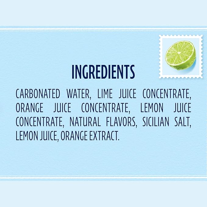 Sanpellegrino CIAO! Lime Sparkling Water, Low-Calorie Italian Sparkling Water with Real Fruit Juices, 0g Added Sugar, 24-Pack
