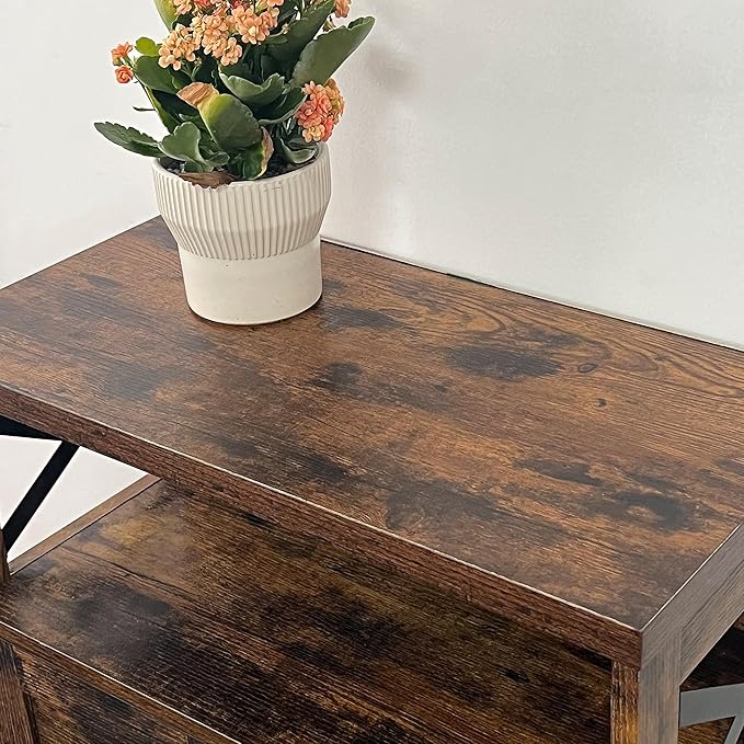 Farmhouse Storage Cabinet with Drawers and Shelves, Kitchen Pantry Storage Cabinet, Floor Hutch Cupboard for Dining Living Room Home Office, Rustic Brown